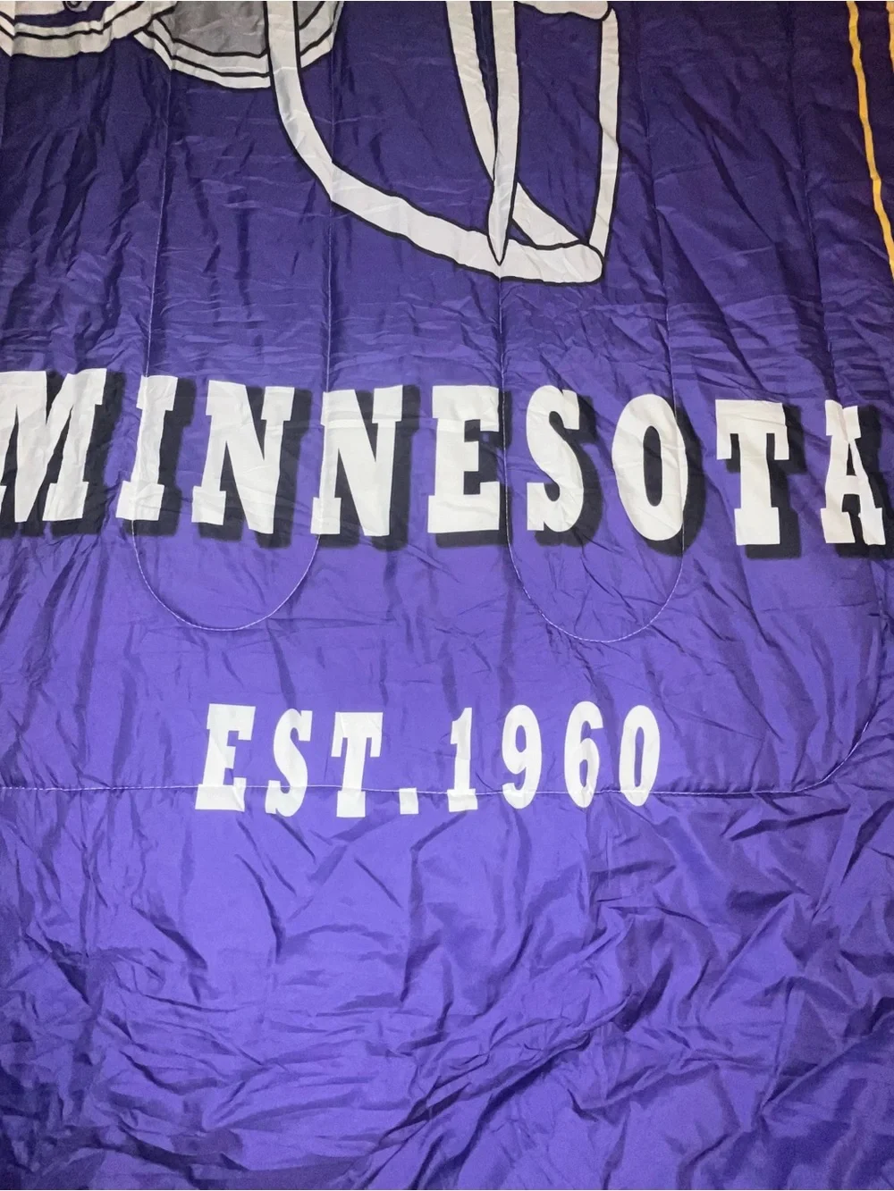 Minnesota Team Purple & Gold Football Bedding Full Size Comforter Set